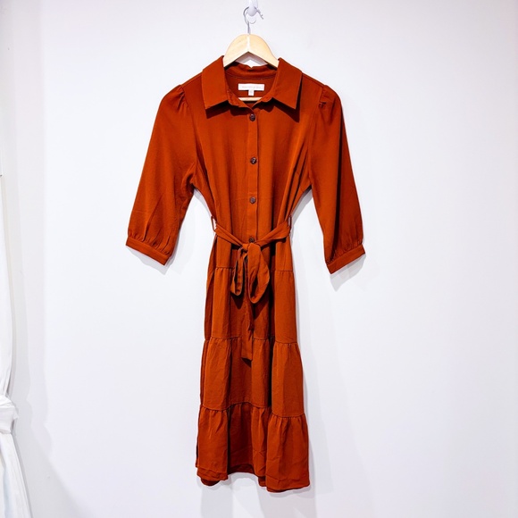 MONTEAU Burnt orange dress - Picture 1 of 9